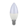 LED Bulb - SAMSUNG CHIP 5.5W E14 C37 Plastic Dimmable Candle 3000K