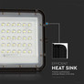 10W LED Соларен Прожектор 6400K Сменяема Батерия Черно Тяло SKU 7823 V-TAC