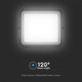 10W LED Соларен Прожектор 6400K Сменяема Батерия Черно Тяло SKU 7823 V-TAC