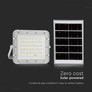 6W LED Соларен Прожектор 6400K Сменяема Батерия Бяло Тяло SKU 7839 V-TAC