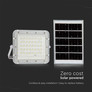 6W LED Solar Floodlight 4000K Replaceable Battery 3m Wire White Body