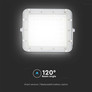 6W LED Соларен Прожектор 4000K Сменяема Батерия Бяло Тяло SKU 7840 V-TAC