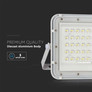 10W LED Соларен Прожектор 4000K Сменяема Батерия Бяло Тяло SKU 7842 V-TAC