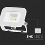 LED Прожектор 10W 6500K SAMSUNG ЧИП Бял PRO-S SKU 10013 V-TAC