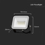 20W LED Floodlight SMD SAMSUNG CHIP PRO-S Grey Body 6500K