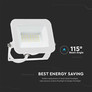 LED Прожектор 20W 3000K SAMSUNG ЧИП Бял PRO-S SKU 10017 V-TAC