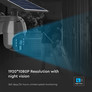 WIFI HD Smart Solar Energy PTZ Camera With Sensor Black Body