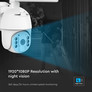 WIFI HD Smart Solar Energy PTZ Camera With Sensor White Body