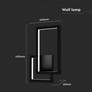 20W LED Wall Lamp Black Body 4000K IP54