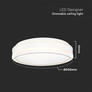 48W LED Designer Light Triac Dimmable White Round 4000K