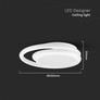 38W LED Designer Light White Double Round 4000K
