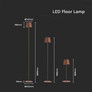 LED Презаредима настолна лампа 4W 3000K IP54 Кафява SKU 7008 V-TAC