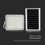 15W LED Solar Floodlight 6400K Replaceable Battery 3m Wire White Body