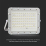 15W LED Solar Floodlight 4000K Replaceable Battery 3m Wire White Body