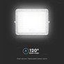20W LED Соларен Прожектор 6400K Сменяема Батерия Бяло Тяло SKU 7845 V-TAC