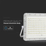 20W LED Solar Floodlight 6400K Replaceable Battery 3m Wire White Body