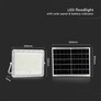 20W LED Solar Floodlight 4000K Replaceable Battery 3m Wire White Body