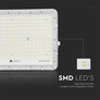 30W LED Соларен Прожектор 6400K Сменяема Батерия Бяло Тяло SKU 7847 V-TAC