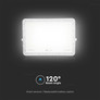 30W LED Соларен Прожектор 6400K Сменяема Батерия Бяло Тяло SKU 7847 V-TAC