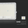 30W LED Соларен Прожектор 4000K Сменяема Батерия Бяло Тяло SKU 7848 V-TAC