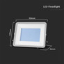 200W LED Floodlight SMD SAMSUNG CHIP PRO-S Black Body 6500K