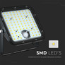 30W LED Solar Floodlight LiFePo Battery 3.7V Black 4000K