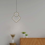 12W LED Designer Metal Hanging Lamp 280*1800MM Black Body 3000K