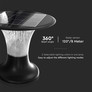 15W LED Solar Pilar Light Diamond LiFePO4 Battery 3.2V 6000mA CCT: 6000K+4000K Black