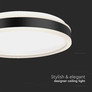 LED Плафон за таван 38W 4000K Кръг За Таван димируем Черна Рамка SKU 6908 V-TAC