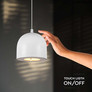 8.5W LED Hanging Lamp Φ100 Adjustable Wire Touch On/Of Grey Body 3000K