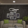 20W LED Hanging Decorative Lamp Ф500 White Body 3000K