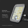 10W LED Solar Floodlight LiFePo Battery 3.7V Black 6000K