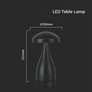 LED Настолна Лампа с Батерия 3в1 Черна SKU 7895 V-TAC