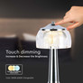 LED Table Lamp 1800mAH BatteryD:13.5*26.5 Chrome Body3IN1