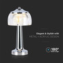 LED Table Lamp 1800mAH BatteryD:13.5*26.5 Chrome Body3IN1