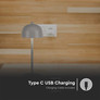 LED Table Lamp 1800mAH Battery 115*300 3IN1 Grey Body