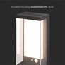 1W Garden Wall Light 3000K Black IP65