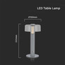 LED Table Lamp 1800mAH Battery 150*300 3in1 Morandi 3 Body
