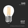 LED Крушка E27 6W 4000K G45 Филамент SKU 212843 V-TAC