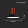 LED Магнитен Осветител Въже 20W 120 градуса 3000K Пясъчно Черно Тяло SKU 23111 V-TAC