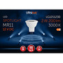 LED крушка MR11 12V 2W 3000K 38 градуса КОД LG1211230 Ultralux