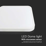 Плафон за таван LED 18W 4000К Кръг Микровълнов Сензор Бяла Рамка IP44 SKU 76661 V-TAC