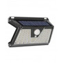 SOLAR LED WALL FIXTURE SOLIGHT-V 3W 170Lm 6500K (COOL WHITE) 37V 2400mAh IP44 BLACK PIR SENSOR