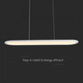 24W LED Hanging Lamp (80*100CM) 3000K White Body