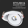 12W LED COB Downlight 3IN1 White Body