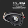 20W LED COB Downlight 3IN1 Black Body