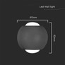 LED Луна 2W 3000К Черно тяло COB SKU 10584 V-TAC