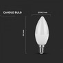 LED Bulb - SAMSUNG CHIP 7W E14 Plastic Candle 4000K