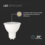 LED Spotlight SAMSUNG CHIP - GU10 6W Plastic SMD With Lens 3000K