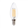 LED Bulb - 6W Filament E14 Clear Cover Candle 3000K 130LM/W